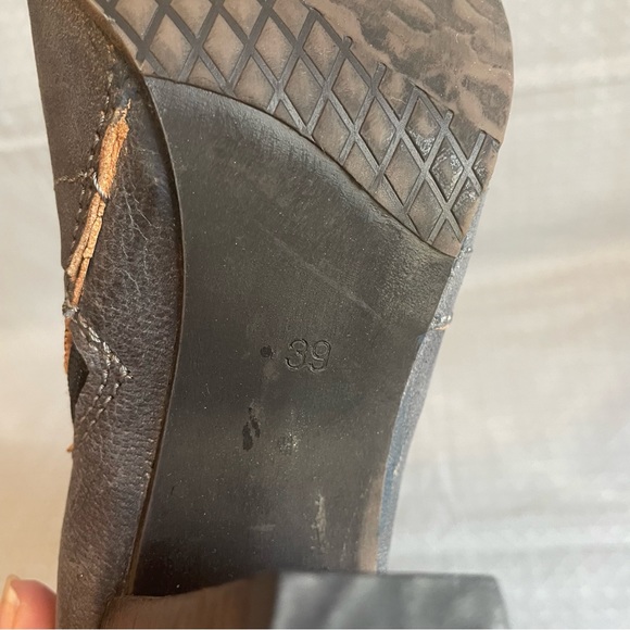 Virus Moda Leather/Textile Heeled Boots in Gray 39 - Picture 9 of 10